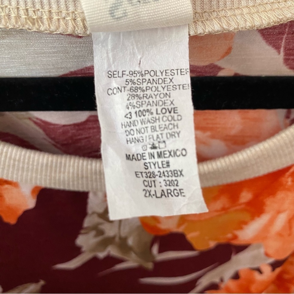 Sew In Love Women’s Boutique Long Sleeve Top Plus Size 2X Fall Floral - Picture 9 of 9